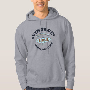 Personalised vintage birthday gift hoodie