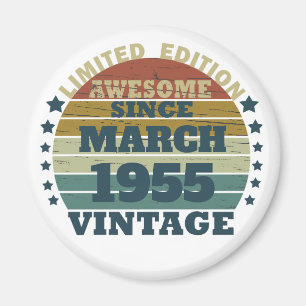 Personalised vintage birthday gift idea magnet