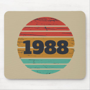 Personalised vintage birthday gift idea mouse pad