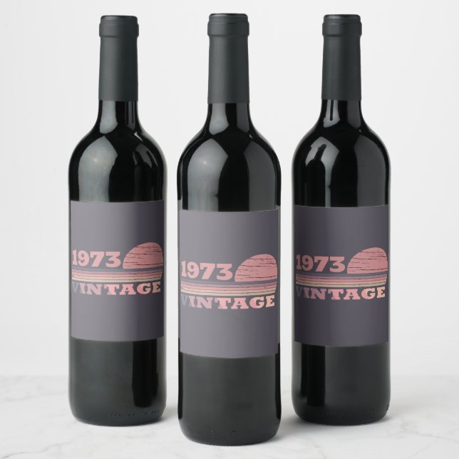 Personalised vintage birthday gift idea wine label (Bottles)
