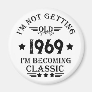 Personalised vintage birthday gift magnet