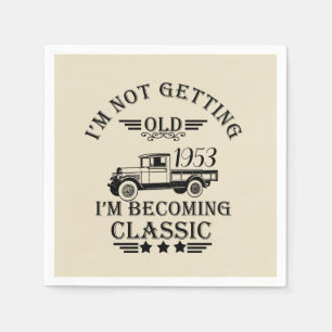 personalised vintage birthday gift napkin