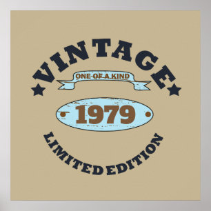 Personalised vintage birthday gift poster