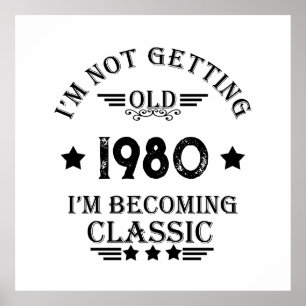 Personalised vintage birthday gift poster