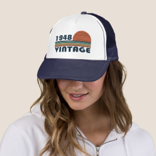 Personalised vintage birthday gift trucker hat