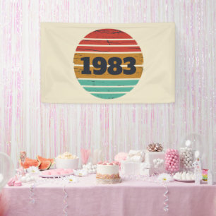Personalised vintage birthday gifts banner