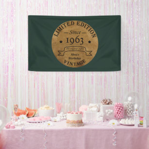 Personalised vintage birthday gifts banner