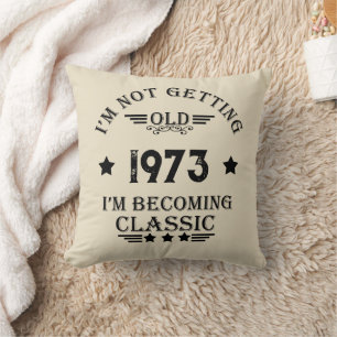 Personalised vintage birthday gifts cushion