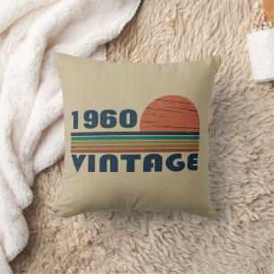 Personalised vintage birthday gifts cushion