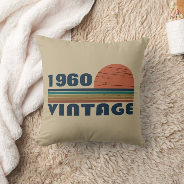 Personalised vintage birthday gifts cushion (Blanket)