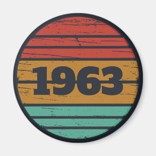 Personalised vintage birthday gifts magnet