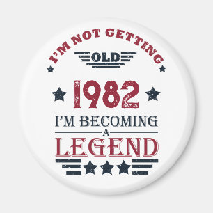 Personalised vintage birthday gifts magnet