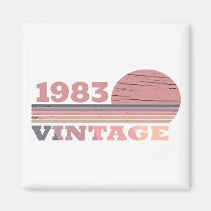 Personalised vintage birthday gifts magnet