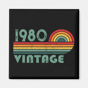 Personalised vintage birthday gifts magnet