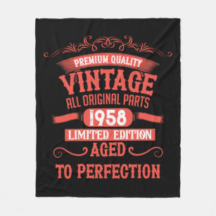 Personalised vintage birthday gifts red fleece blanket