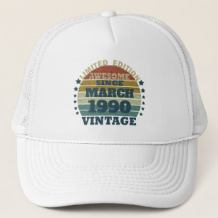 Personalised vintage birthday gifts trucker hat