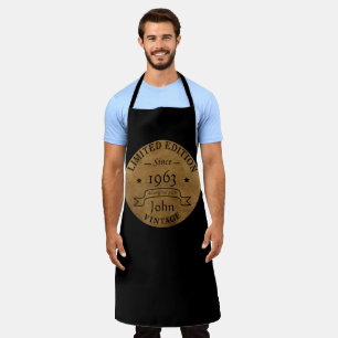 Personalised vintage birthday party apron