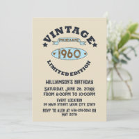 Personalised vintage birthday party