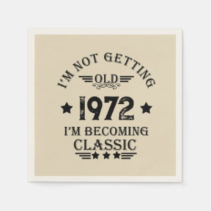 Personalised vintage birthday party napkin