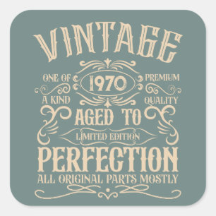 Personalised vintage birthday party whiskey label