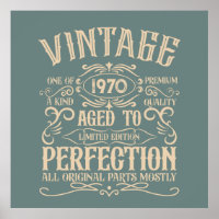 Personalised vintage birthday party whiskey label