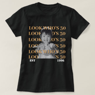Personalised Vintage Birthday Photo  T-Shirt