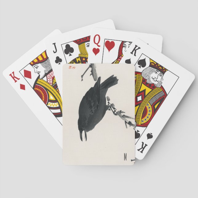 Personalised Vintage Black Crow Playing Cards (Back)
