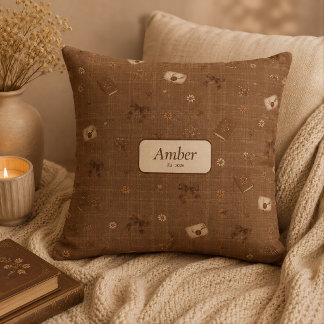Personalised Vintage Book Readers Home Gift Cushion