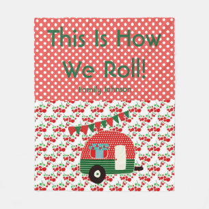 Personalised Vintage Camper Blanket - How we Roll