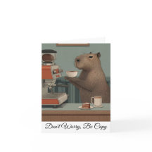 Personalised Vintage Capybara Coffee Shop Print