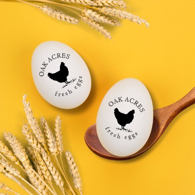 Personalised Vintage Chicken Egg Stamp (Creator Uploaded)