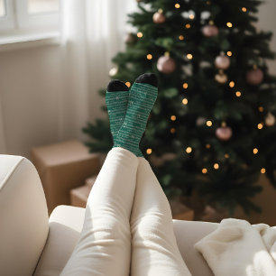 Personalised Vintage Christmas Carol Music Note Socks