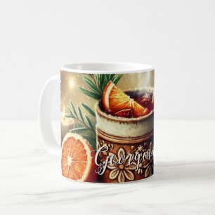 Personalised Vintage Christmas Market Mulled Wine Coffee Mug