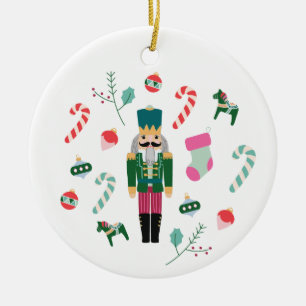 Personalised Vintage Christmas Nutcracker Ceramic Ornament