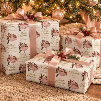 Personalised Vintage Christmas Nutcracker Wrapping Paper