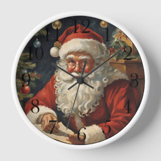 Personalised Vintage Christmas Wall Clock