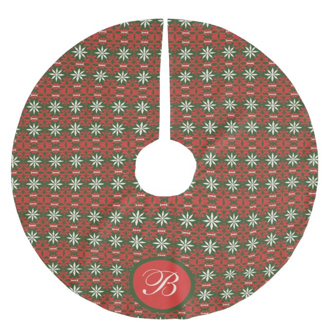 Personalised Vintage Christmas/winter  Brushed Polyester Tree Skirt (Front)