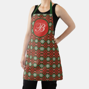 Personalised Vintage Christmas/winter patterned Apron