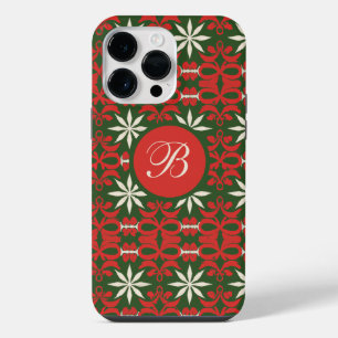 Personalised Vintage Christmas/winter patterned iPhone 14 Pro Max Case
