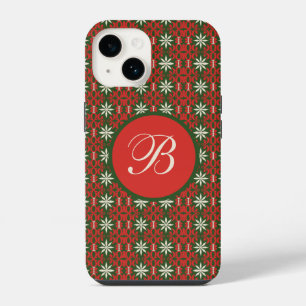 Personalised Vintage Christmas/winter patterned iPhone 14 Case