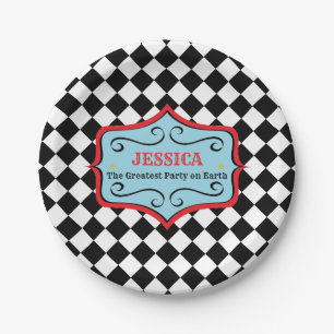 Personalised Vintage Circus Party Plates