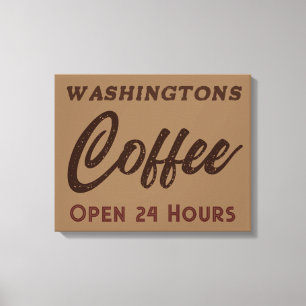Personalised Vintage Coffee Shop Sign Art