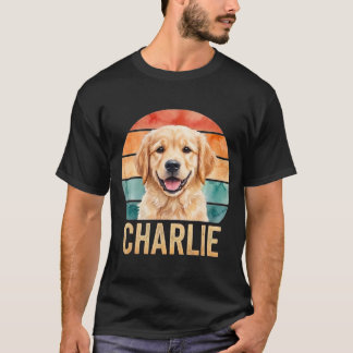 Personalised Vintage Dog Custom Retro Pet Photo Tr T-Shirt