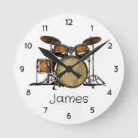 Personalised Vintage Drum Set Music Drummer