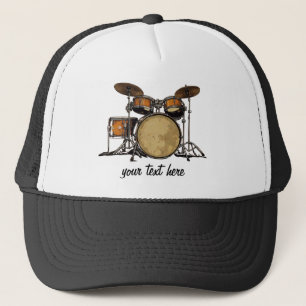 Personalised Vintage Drum Set Music Drummer Trucker Hat