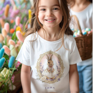 Personalised Vintage Easter Bunny Baby T-Shirt