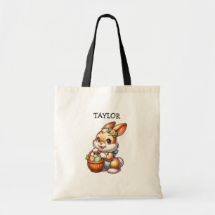 Personalised Vintage Easter Bunny For him or her Tote Bag