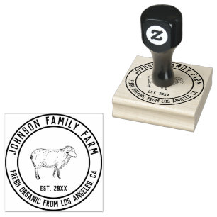 Personalised Vintage Family Farm  Rubber Stamp