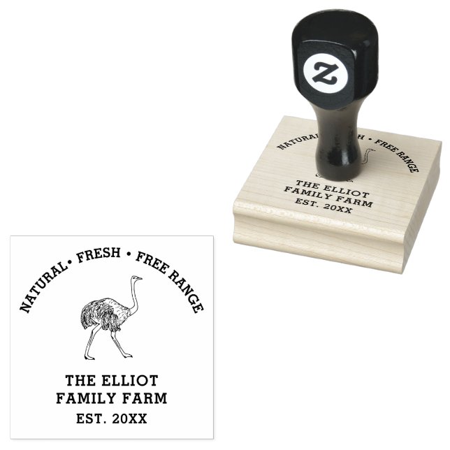 Personalised Vintage Family Farm  Rubber Stamp (Stamped)
