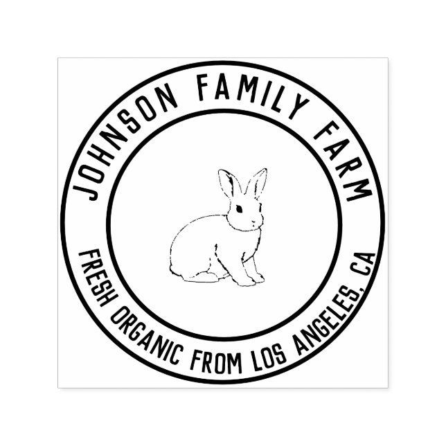 Personalised Vintage Family Farm Self-inking Stamp (Design)